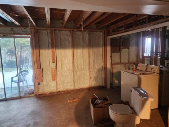 Spray Foam Wall w_ Random Toilet